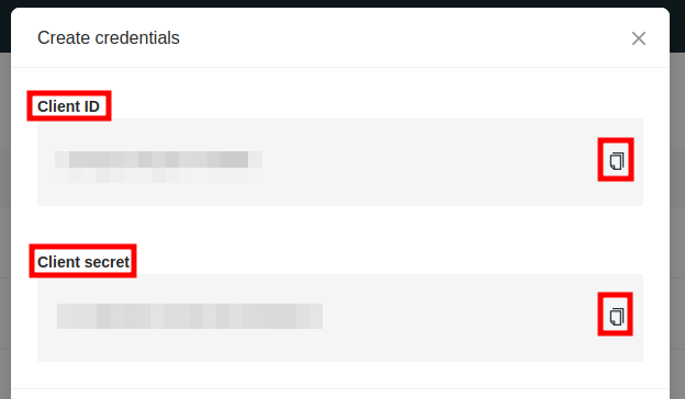 Copy credential
